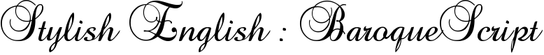 BaroqueScript English Font